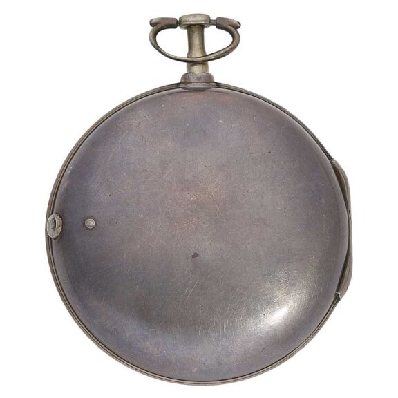 English watch with stoppable center seconds and date circa 1787 English watch with stoppable center seconds and date circa 1787