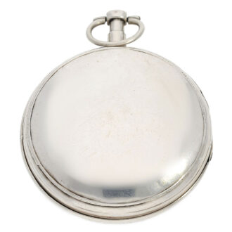 Swiss silver watch with calendar and enamel painting Circa 1780