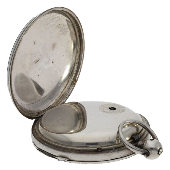 A silver case with Hallmarks England 1838 and master's mark BK A silver case with Hallmarks England 1838 and master's mark BK