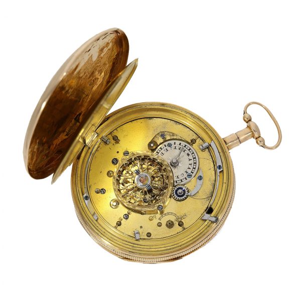 Swiss large 18 Carat gold lépine with striking mechanism Circa 1820 Swiss large 18 Carat gold lépine with striking mechanism Circa 1820
