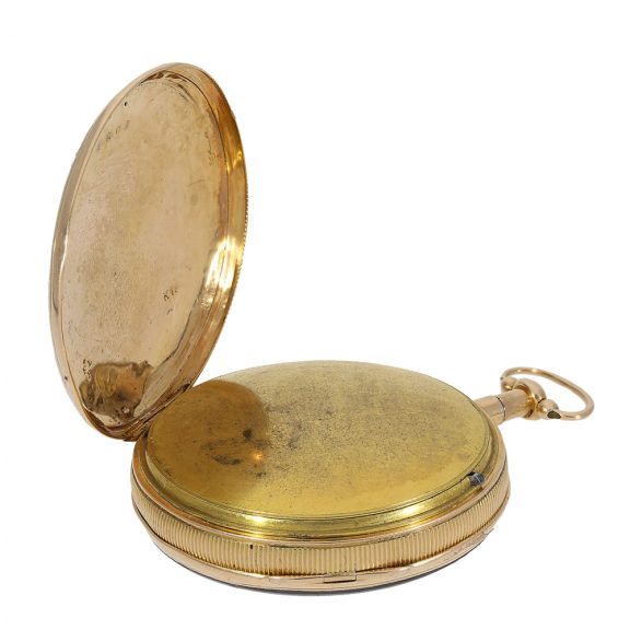 Swiss large 18 Carat gold lépine with striking mechanism Circa 1820 Swiss large 18 Carat gold lépine with striking mechanism Circa 1820