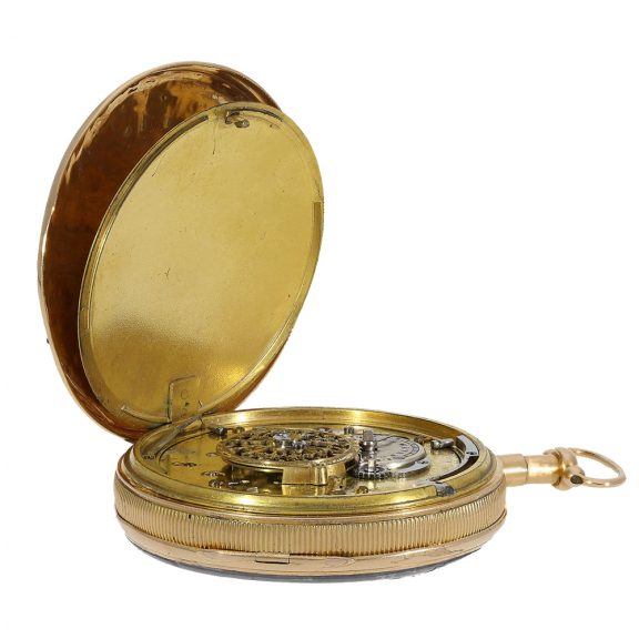 Swiss large 18 Carat gold lépine with striking mechanism Circa 1820 Swiss large 18 Carat gold lépine with striking mechanism Circa 1820