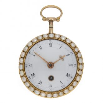 English 18 carat gold and enamel verge watch Circa 1790
