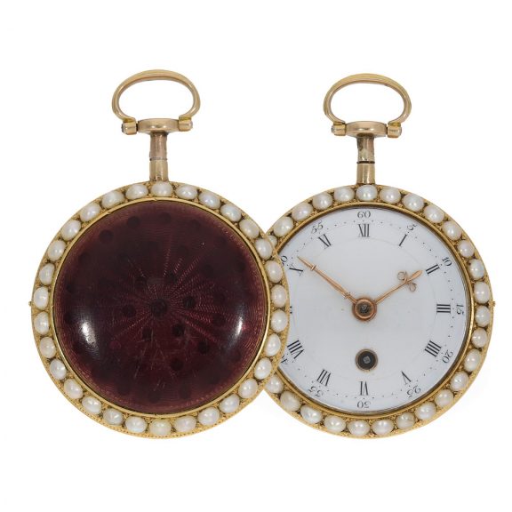 English 18 carat gold and enamel verge watch Circa 1790 English 18 carat gold and enamel verge watch Circa 1790