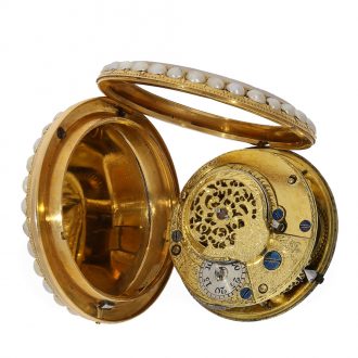 English 18 carat gold and enamel verge watch Circa 1790