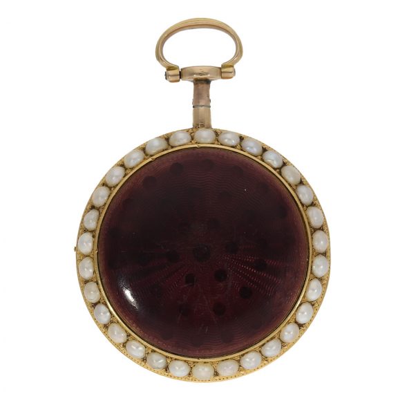 English 18 carat gold and enamel verge watch Circa 1790 English 18 carat gold and enamel verge watch Circa 1790