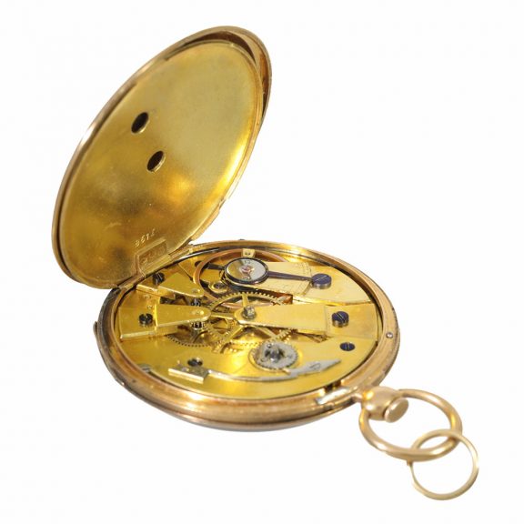 18 Carat gold very flat lépine cylinder watch Circa 1820 18 Carat gold very flat lépine cylinder watch Circa 1820
