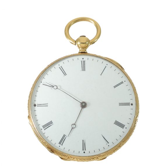 French elegant 18K gold Lépine pocket watch Circa 1850