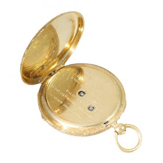 French elegant 18K gold Lépine pocket watch Circa 1850
