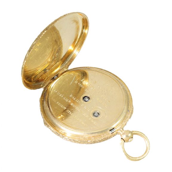 French elegant 18K gold Lépine pocket watch Circa 1850 French elegant 18K gold Lépine pocket watch Circa 1850