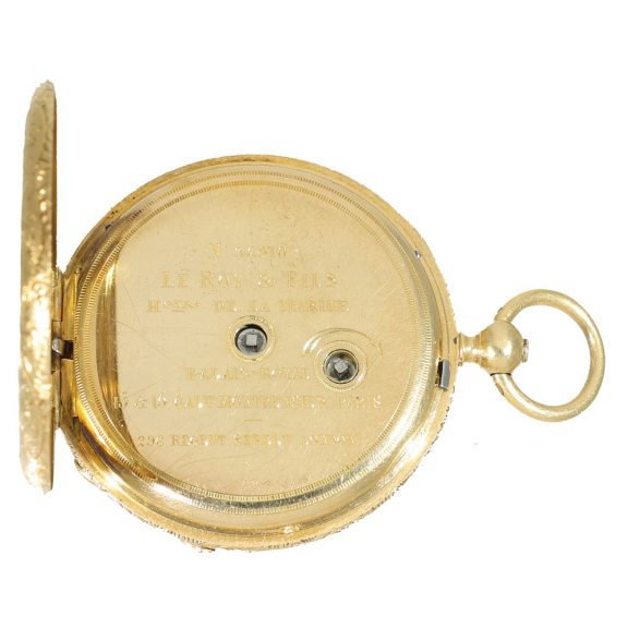 French elegant 18K gold Lépine pocket watch Circa 1850 French elegant 18K gold Lépine pocket watch Circa 1850