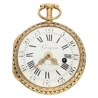French attractive four colored gold pocket watch Circa 1780