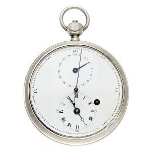 French virgule with date and stoppable center seconds Circa 1790