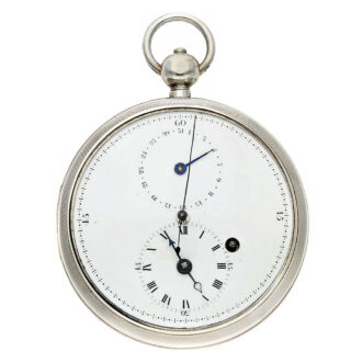 French virgule with date and stoppable center seconds Circa 1790