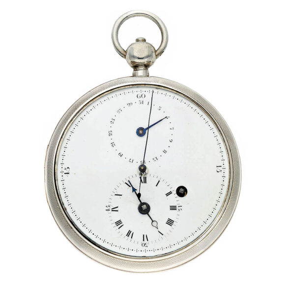 French virgule with date and stoppable center seconds Circa 1790