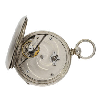 Rare Swiss nickel cylinder watch with decimal time Circa 1850