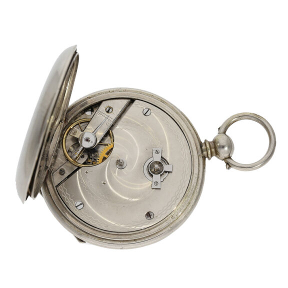 Rare Swiss nickel cylinder watch with decimal time Circa 1850 Rare Swiss nickel cylinder watch with decimal time Circa 1850