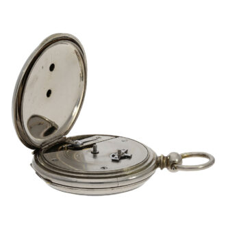 Rare Swiss nickel cylinder watch with decimal time Circa 1850