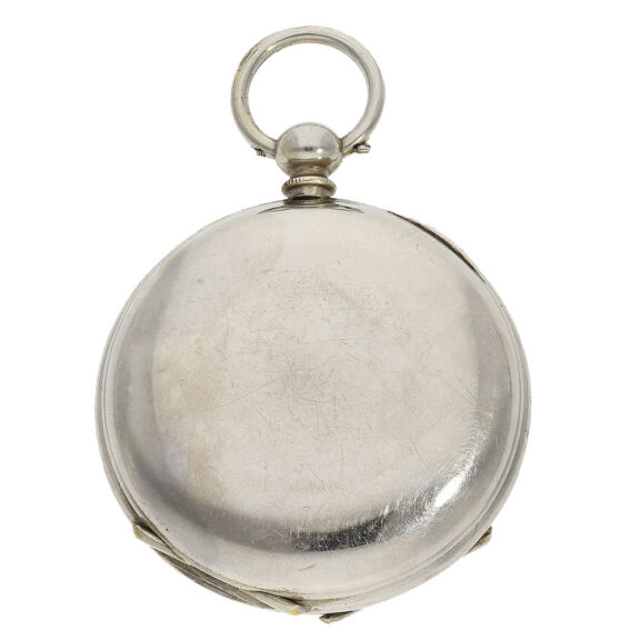 Rare Swiss nickel cylinder watch with decimal time Circa 1850 Rare Swiss nickel cylinder watch with decimal time Circa 1850