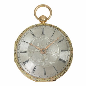 18 Carat multi colour gold exceptionally large verge watch Circa 1820