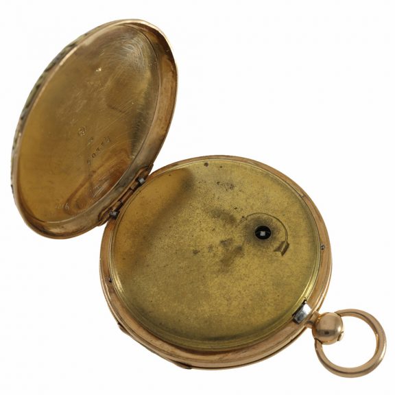 18 Carat multi colour gold exceptionally large verge watch Circa 1820 18 Carat multi colour gold exceptionally large verge watch Circa 1820