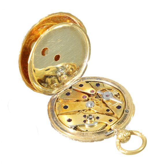 French 18 carat gold miniature Lépine watch Circa 1840 French 18 carat gold miniature Lépine watch Circa 1840