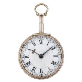 Dutch silver quarter repeating verge pocket watch Circa 1760