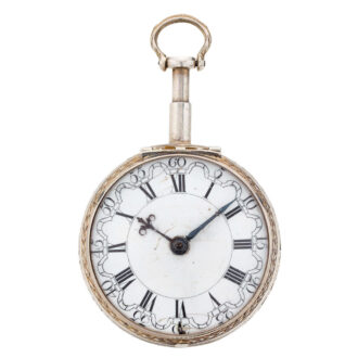 Dutch silver quarter repeating verge pocket watch Circa 1760