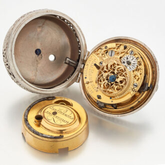 Dutch silver quarter repeating verge pocket watch Circa 1760