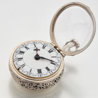 Dutch silver quarter repeating verge pocket watch Circa 1760