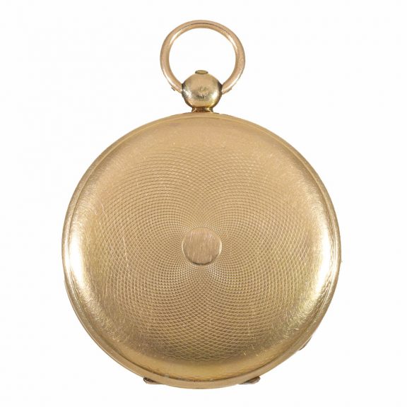 French 18 carat gold very thin lépine watch with silver dial Circa 1830 French 18 carat gold very thin lépine watch with silver dial Circa 1830