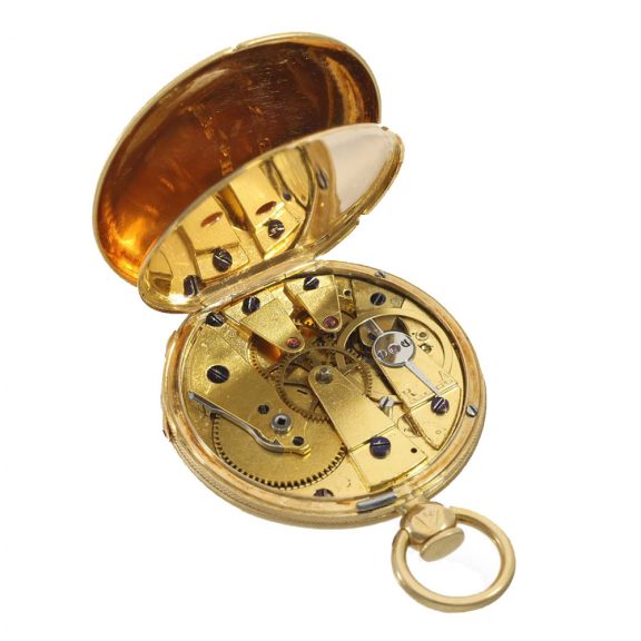 French 18 carat gold miniature lépine watch Circa 1830 French 18 carat gold miniature lépine watch Circa 1830
