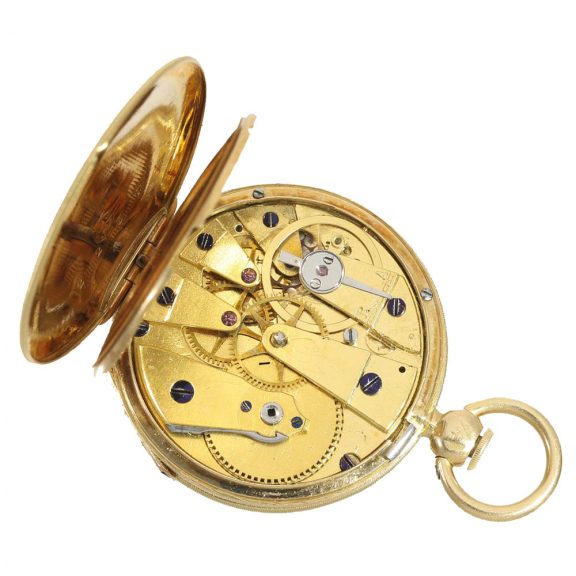 French 18 carat gold miniature lépine watch Circa 1830 French 18 carat gold miniature lépine watch Circa 1830