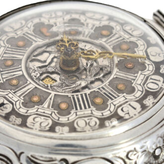 A heavy silver English watch covered with shagreen Circa 1766