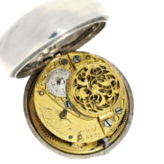 A heavy silver English watch covered with shagreen Circa 1766