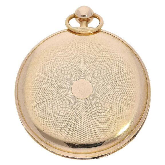 French gold repeater watch with decentralized dial Circa 1820 French gold repeater watch with decentralized dial Circa 1820