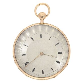 French gold repeater watch with decentralized dial Circa 1800