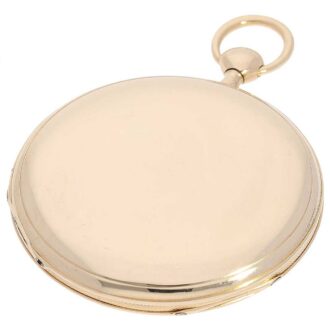 French gold repeater watch with decentralized dial Circa 1800