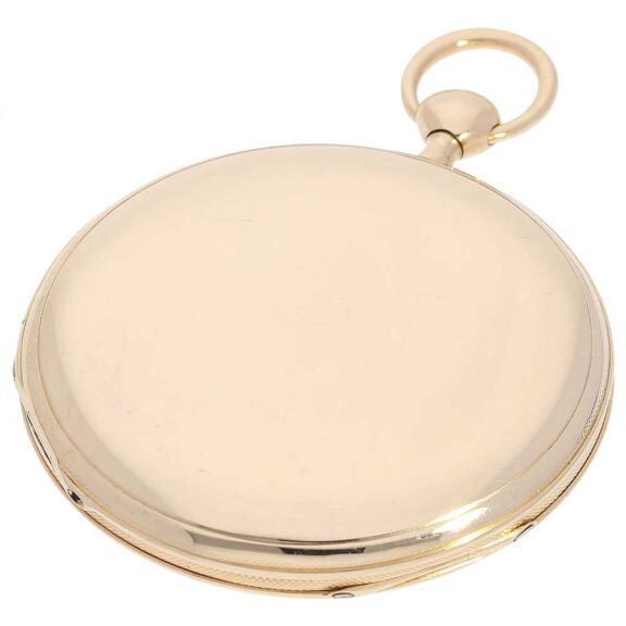 French gold repeater watch with decentralized dial Circa 1800 French gold repeater watch with decentralized dial Circa 1800