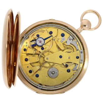 French gold repeater watch with decentralized dial Circa 1800