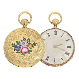 Swiss gold miniature repeating pocket watch Circa 1830