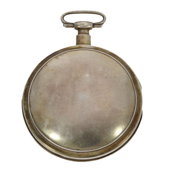 Swiss silver verge watch with a very rare enamel painting Circa 1800 Swiss silver verge watch with a very rare enamel painting Circa 1800