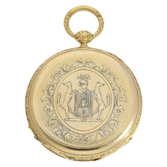 French gold Lepine watch with "Seconde Morte" Circa 1810