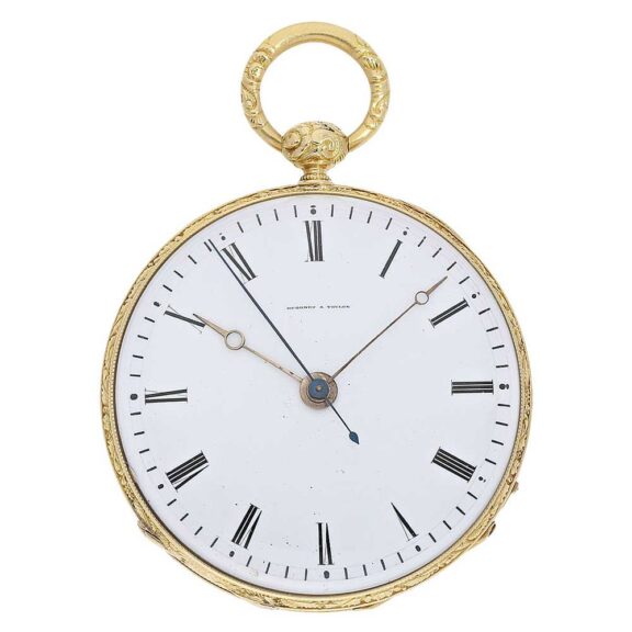 French gold Lepine watch with "Seconde Morte" Circa 1810
