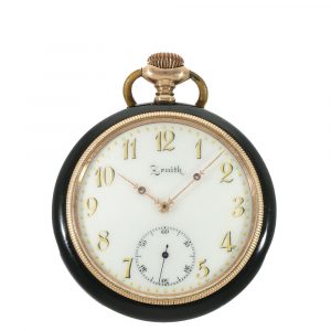 Swiss 18 carat gold and agate ‘Chronomètre’ pocket watch Circa. 1910