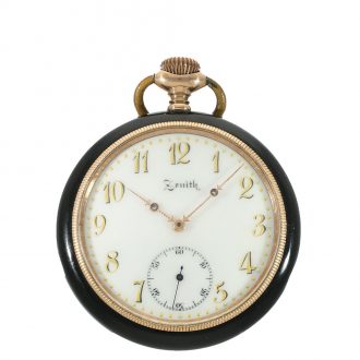 Swiss 18 carat gold and agate ‘Chronomètre’ pocket watch Circa. 1910