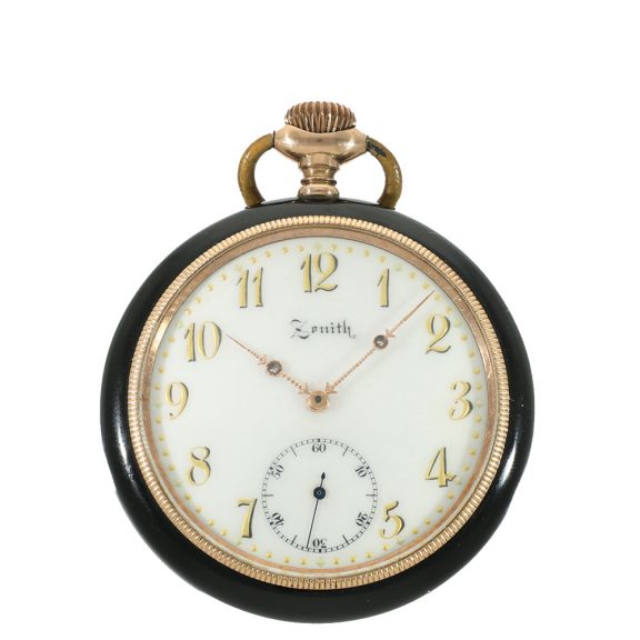 Swiss 18 carat gold and agate ‘Chronomètre’ pocket watch Circa. 1910