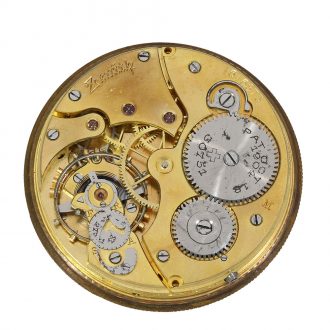 Swiss 18 carat gold and agate ‘Chronomètre’ pocket watch Circa. 1910