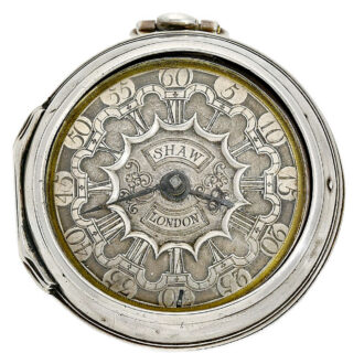 English silver pair cased verge pocket watch Circa 1739