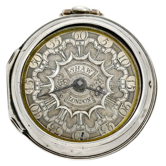 English silver pair cased verge pocket watch Circa 1739